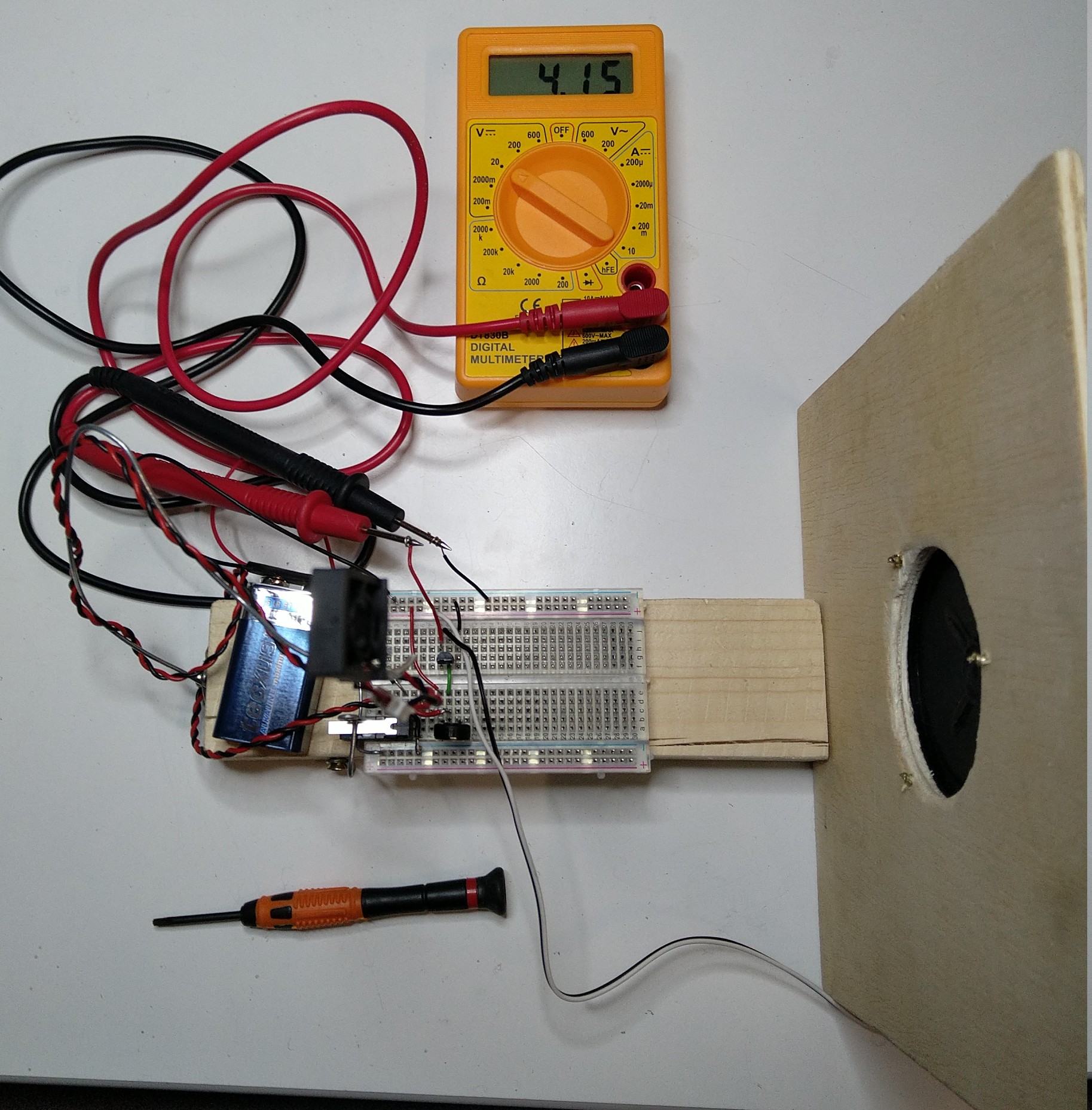 Single FET feedbacker connected measured