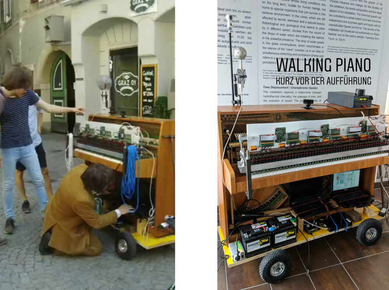 Walking Piano - Automatenklavierspieler auf Räder