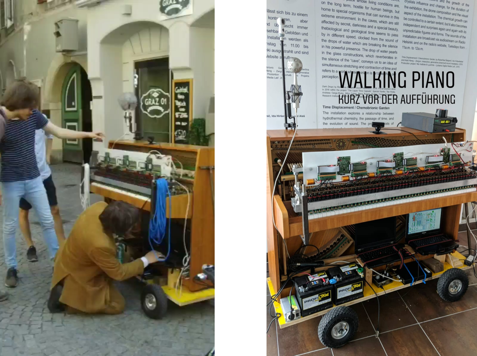 Walking Piano - Automatenklavierspieler auf Räder